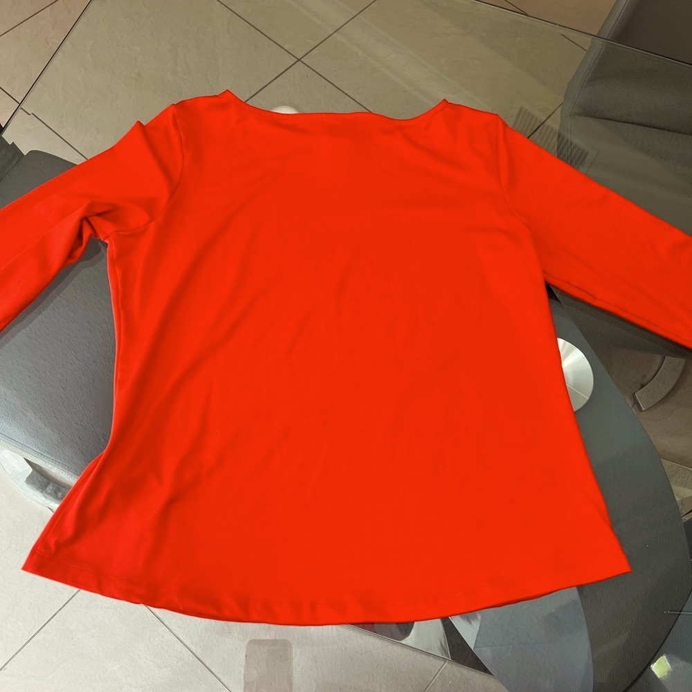 Ruby Rd. Orange Top Size Medium Petite - image 4